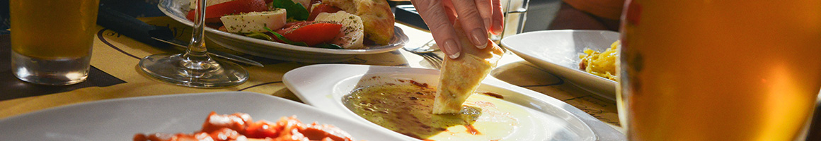 Eating Turkish at Gyro Pita Place restaurant in Newark, NJ.